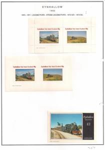 SCOTLAND - EYNHALLOW - 1982 - Steam Locos #3 -Perf, Imp 2v, D/L Sheets-MLH