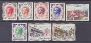 Monaco 725-31A MNH 1969-70 Prince Rainier and Palace Set of 8