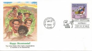 Australia Bicentary FDC Fleetwood cachet #!