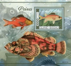 Guinea-Bissau 2021 MNH Fish Stamps Fishes Squirrelfish 1v S/S II