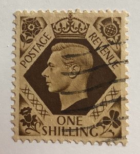 Great Britain 1939 Scott 248 used - 1sh, King George VI