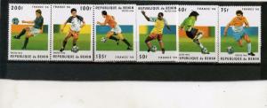 BENIN 1996 SOCCER WORLD CUP FRANCE SET OF 6 STAMPS MNH 