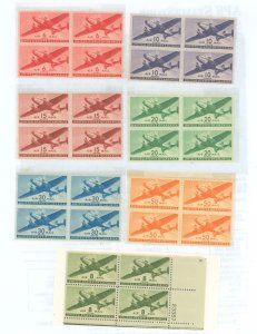 United States #C25-31  Multiple (Plane)