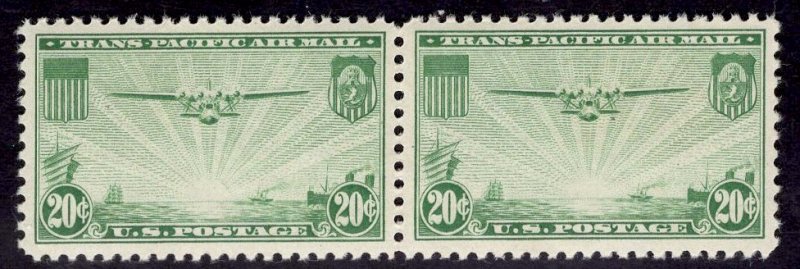 US Stamp #C21 Pair 20c China Clipper MINT NH SCV $20.00