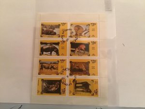 State of Oman Animals of Africa 1973  stamps Sheet R23511