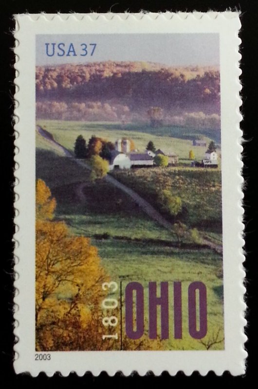 2003 37c Ohio Statehood, 200th Anniversary Scott 3773 Mint F/VF NH