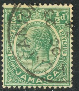 JAMAICA 1921-27 KGV 1/2d Portrait Issue Scott No. 101 VFU