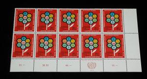 U.N,GENEVA #27, 1972 ECONOMIC COMMISSION, INSC. BLKS/10, NICE!! LQQK!!