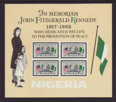 Nigeria Kennedy C161a Souvenir Sheet MNH VF