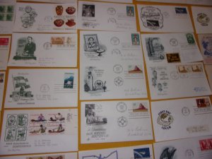 US FDC COLLECTION, ALL W/CACHET,