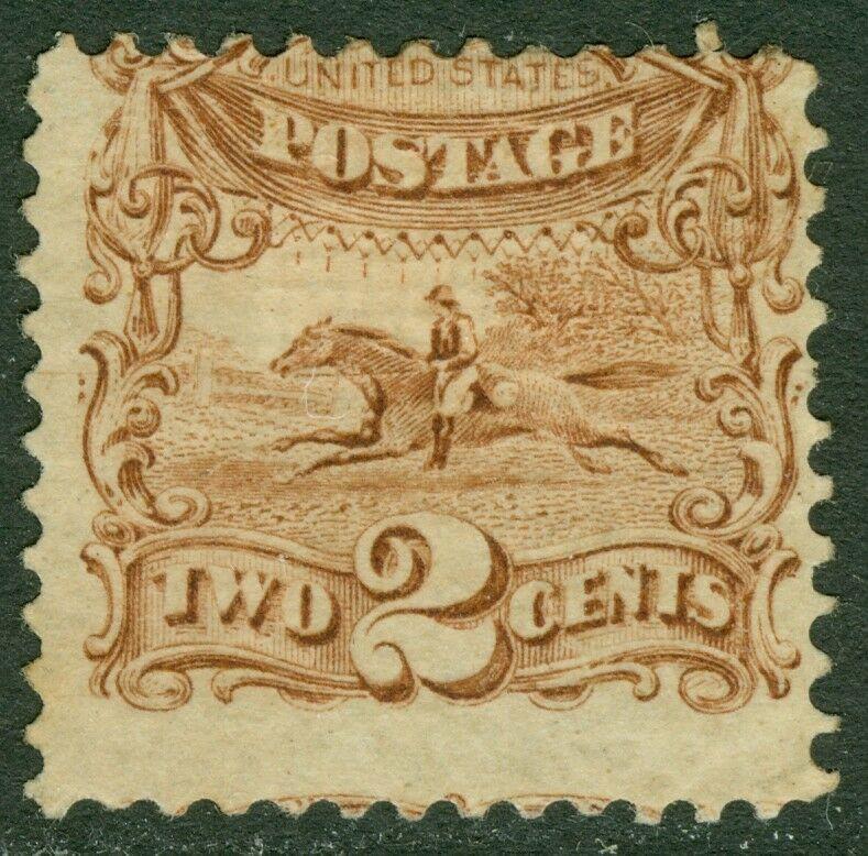 EDW1949SELL : USA 1869 Sc #113 Pale Brown. Mint OG Light corner crease. Cat $550