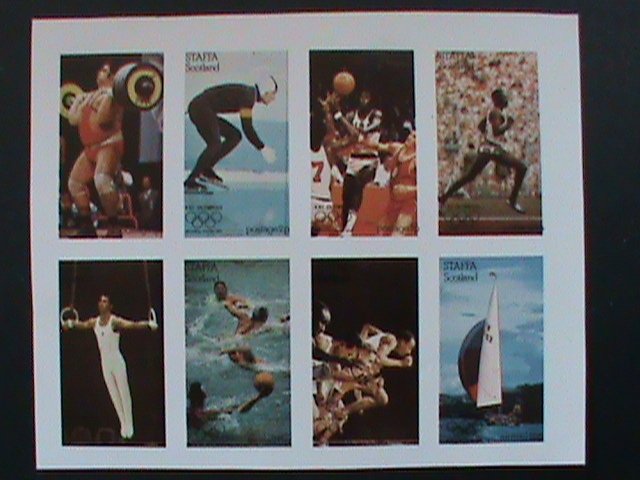 ​STAFFA SCOTLAND STAMP:1976 OLYMPIC GAMES MONTREAL IMPERF- MNH - MINI SHEET