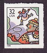 3117 Ice Skaters self-adhesive single