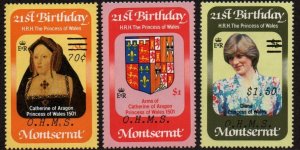 Montserrat # O62 - O64 MNH
