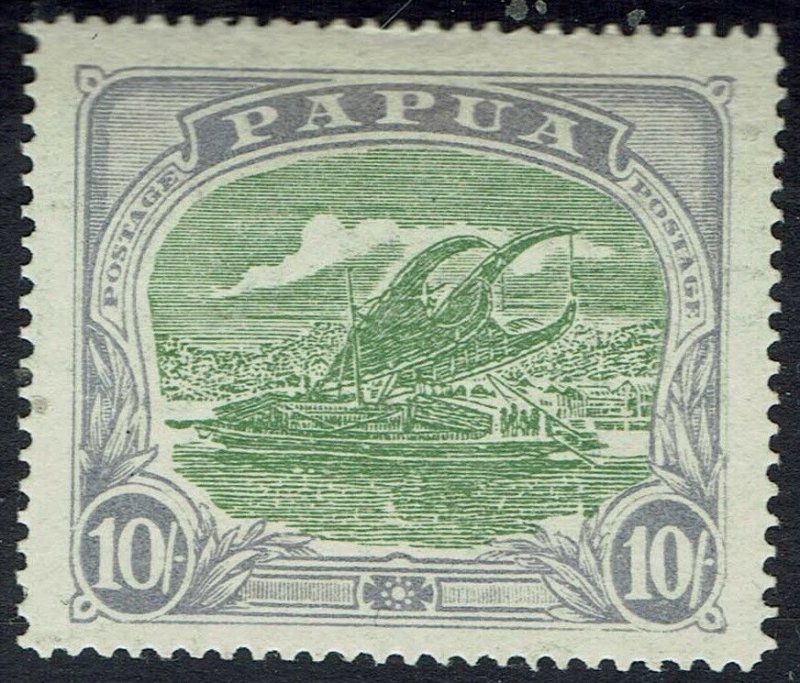 PAPUA 1916 LAKATOI 10/- WITH CERTIFICATE 