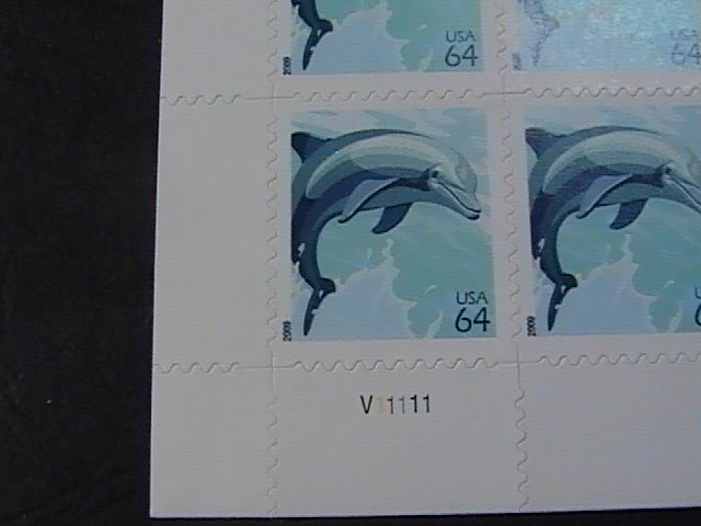 US # 4388-MINT/NEVER HINGED--LL--PLATE # BLOCK OF 4--DOLPHIN--2009