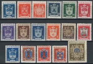 1945-46 San Marino Stemmi 17v. MNH Sass. n. 279/95