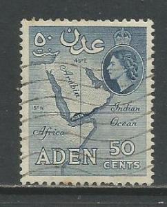 Aden   #53a  Used  (1956)  c.v. $0.25