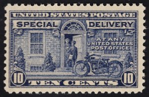 US# E12 10c Gray Violet Motorcylce Delivery MINT NH SCV $95.00