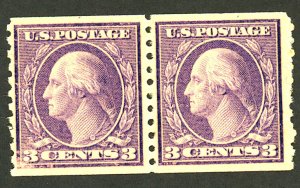 U.S. #445 MINT PAIR OG NH