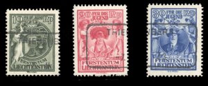 Liechtenstein #B11-13 Cat$80, 1932 Child Welfare, set of three, used