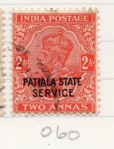 Indian States Patiala 1935-39 Early Issue Fine Used 2a. Optd 203611