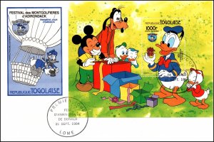 Togo 1230-1240 Disney's Set of Two U/A FDCs