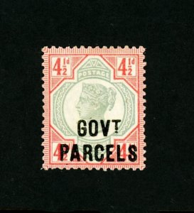 [GREAT BRITAIN] 1892 4½d SG O71 / SC O33 / ‘GOVT PARCELS’ Overprint (MH)