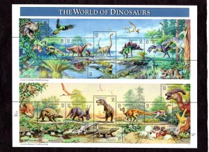 3136 Dinosaurs, MNH sheet/15