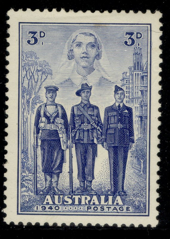 Australia GVI SG198, 3d, Azul M como nueva. Cat £ 18. 