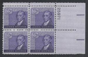 UNITED STATES SC#1105 PL#25971 UR FVF/MNH B/4 1958