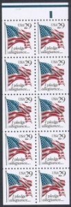 US Stamp #2593a MNH I Pledge Allegiance.. UNFOLDED/UNBOUND Booklet Pane of 10