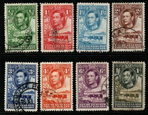 BECHUANALAND SG118/25 1938-52 DEFINITIVE SET TO 1/= FINE USED