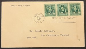 WASHINGTON IRVING #859 JAN 29 1940 TARRYTOWN NY FIRST DAY COVER (FDC) BX5