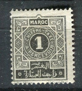 FRENCH COLONIES; MOROCCO 1917 early Postage Due issue Mint hinged 1c. value