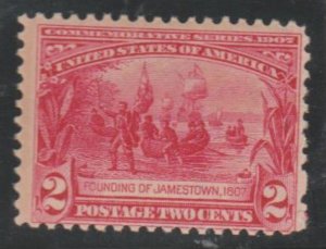 U.S. Scott #329 Founding of Jamestown Stamp - Mint Single