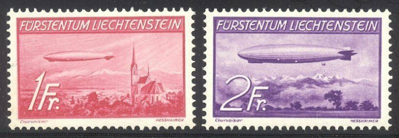 LIECHTENSTEIN #C15-16 Mint NH - 1936 Graf Zeppelin Set