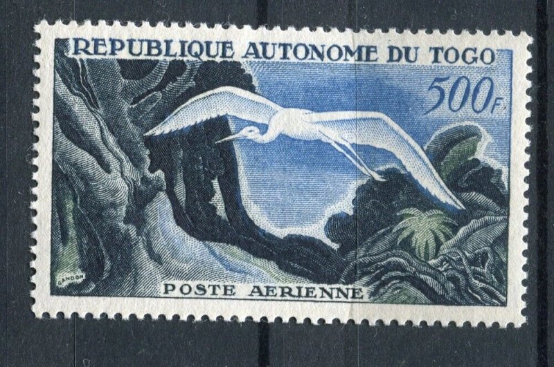 FRENCH COLONIES; TOGO 1957 early pictorial Airmail issue 500Fr. value