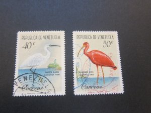 Venezuela 1961 Sc 779-80 bird FU