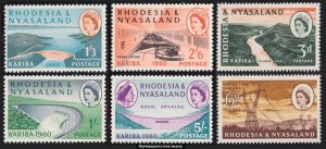 Rhodesia and Nyasaland Scott 172-177 Mint never hinged.