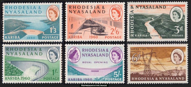 Rhodesia and Nyasaland Scott 172-177 Mint never hinged.