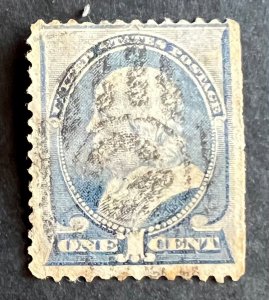 Scott#: 212 - Benjamin Franklin 1¢ 1887 single used stamp - Lot 3