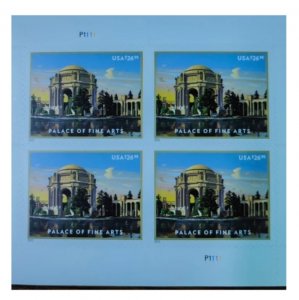 1 Sheets of 4pcs, Palace of fine arts