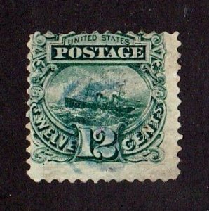 United States Stamp #117 used, blue cancel,  CV $255.00