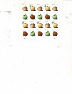 Apples 33c US Postage Sheet #4727-30 VF MNH