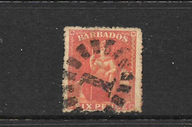 BARBADOS   1861-70  6d  BRITANNIA   FU   SG 30    