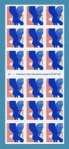 Scott #2598a 29c Eagle Plate #M111 Pane of 18 Mint NH