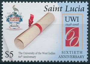 St Lucia Stamps 2008 MNH University of West Indies Universities Education 1v Set