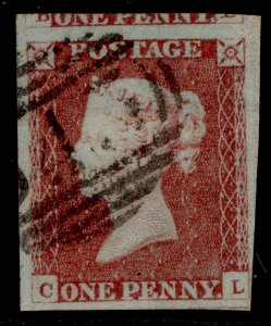 GB QV SG8, 1d red-brown, FINE USED. Cat £35. CL