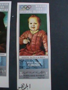 ​YEMEN-1968-SC #259 CULTURAL OLYMPIC  MEXICO'68-FAMOUS PAINTING IMPERF:-MNH